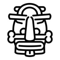 icono de ídolo étnico, estilo de esquema vector