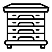 Multi beehive icon, outline style vector