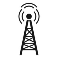 icono de torre de radio, estilo simple vector