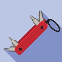 Multitool key icon, flat style vector