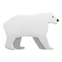 icono de oso polar, estilo de dibujos animados vector