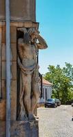 Statue of Atlas. Also called Corgon. The sculpture is a famous landmark and symbol of Nitra, Slovakia photo