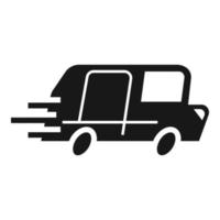 icono de entrega de camiones de paquetería, estilo simple vector
