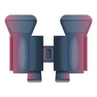 Observe binoculars icon, cartoon style vector