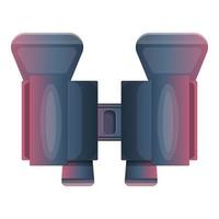 Observe binoculars icon, cartoon style vector