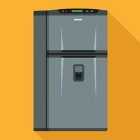 Modern fridge icon, flat style vector