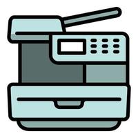 Xerox printer icon, outline style vector