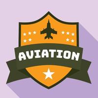 Aviation star logo, flat style vector