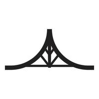 Double slide skate park icon, simple style vector