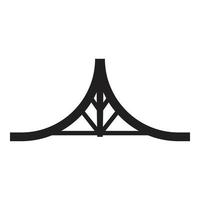 Double slide skate park icon, simple style vector