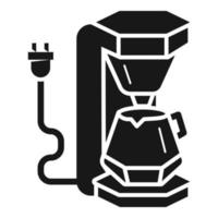 icono de máquina de café de olla, estilo simple vector