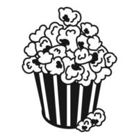 Popcorn box icon, simple style vector