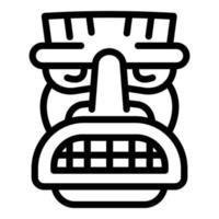Exotic idol god icon, outline style vector