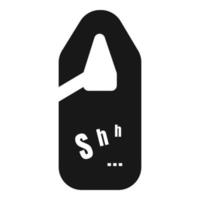 Dont disturb door tag icon, simple style vector