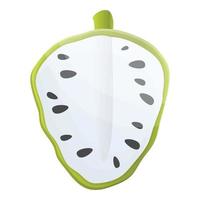 Seed soursop icon, cartoon style vector