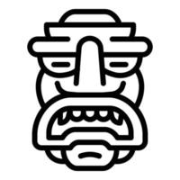 Ornamental idol icon, outline style vector