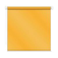 Yellow paper window blind icon, realistic style vector