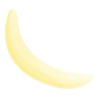 icono de plátano entero limpio, estilo de dibujos animados vector