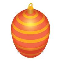 Striped tree toy icon, isometric style vector