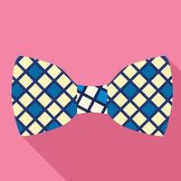 Square textured bow tie icon, flat style vector