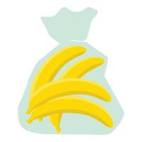 Banana pack icon, flat style vector