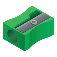 Plastic sharpener icon, isometric style vector