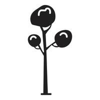 icono de árbol de parque, estilo simple vector