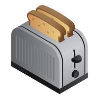 Bread toaster icon, isometric style vector