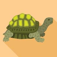 Old turtle icon, flat style vector