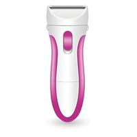 Woman shaver icon, realistic style vector