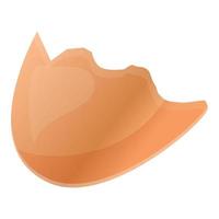 Eggshell icon, cartoon style vector