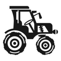 Farm tractor icon, simple style vector