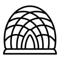 Geo dome icon, outline style vector