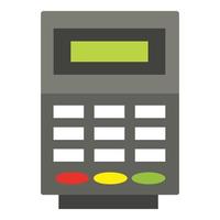 Pos terminal icon, flat style vector