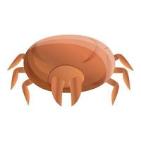 Allergy mite icon, cartoon style vector