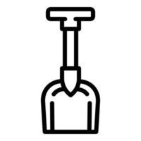 Camp shovel icon, outline style vector