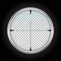 Sniper crosshair icon, realistic style vector