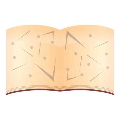 Magic book icon, cartoon style