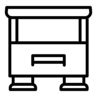 TV stand icon, outline style vector