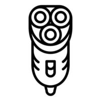 Triple head shaver icon, outline style vector