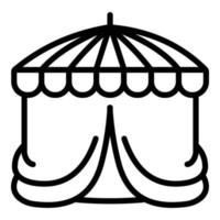 icono de toldo redondo, estilo de esquema vector