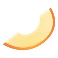 Slice of melon icon, cartoon style vector