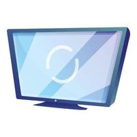 Tv software update icon, cartoon style vector