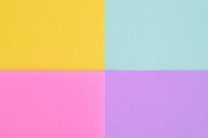 Texture background of fashion pastel colors. Pink, violet, yellow and blue geometric pattern papers. minimal abstract photo