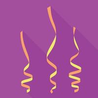 Party serpentine icon, flat style vector