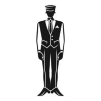 Valet man icon, simple style vector