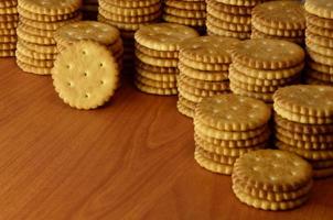 galletas saladas redondas clásicas foto