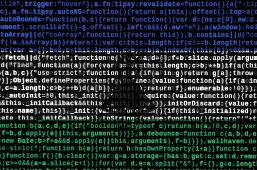 Lesotho flag  is depicted on the screen with the program code. The concept of modern technology and site development photo
