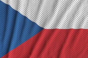 bandera de la república checa impresa en una malla deportiva de nailon y poliéster foto