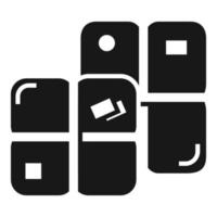icono de caja de paquetes, estilo simple vector